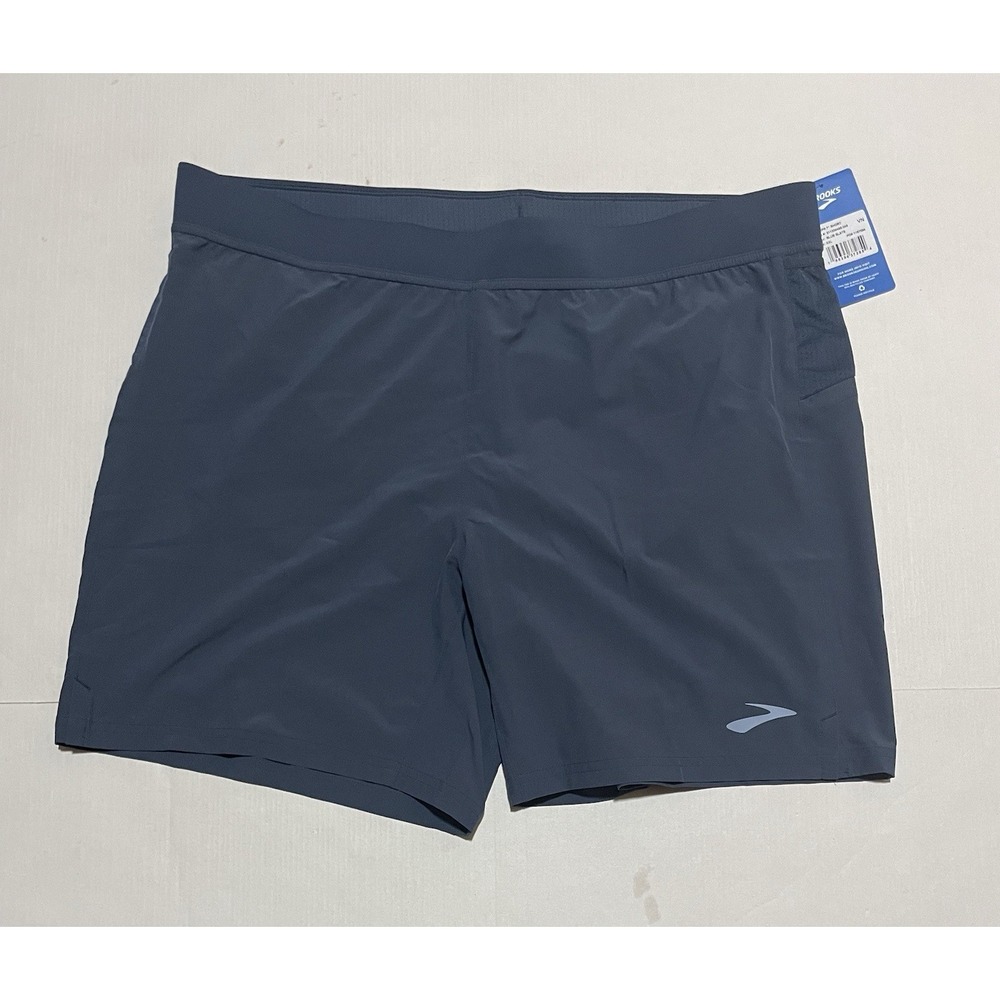 Brooks Men's Sherpa 7" Running Shorts Blue 2XL Lightweight‎ Breathable Liner NWT